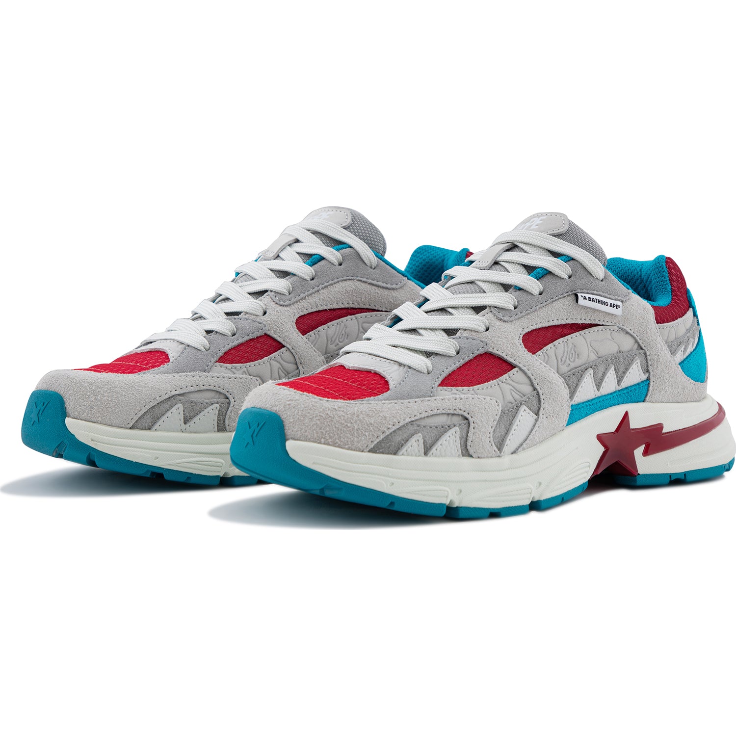 BAPE Mens SHARK STA #2 2025 Sneaker Multi Color Premium athletic