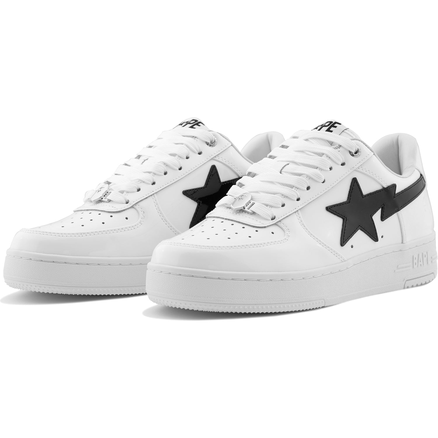BAPE STA #1 Mens Sneakers – Premium Cow Leather Low-Top Shoes – us