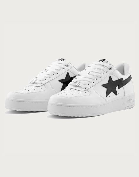 BAPE STA #1 Mens Sneakers – Premium Cow Leather Low-Top Shoes – us