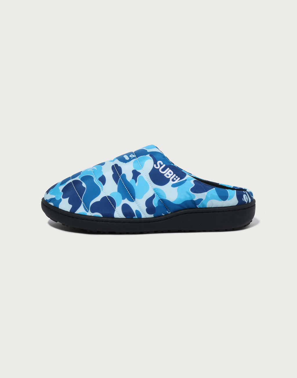 BAPE X SUBU ABC CAMO PUFFER SANDALS MENS