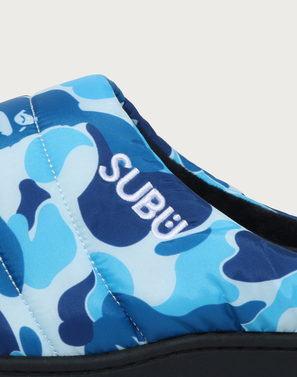 BAPE X SUBU ABC CAMO PUFFER SANDALS MENS