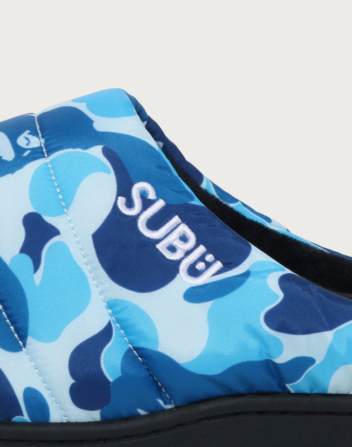 BAPE X SUBU ABC CAMO PUFFER SANDALS MENS