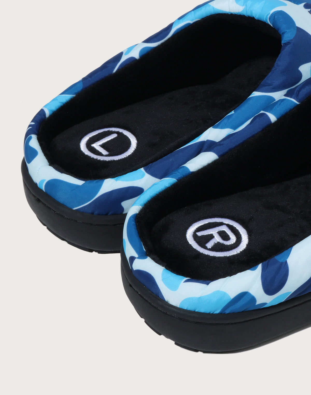BAPE X SUBU ABC CAMO PUFFER SANDALS MENS