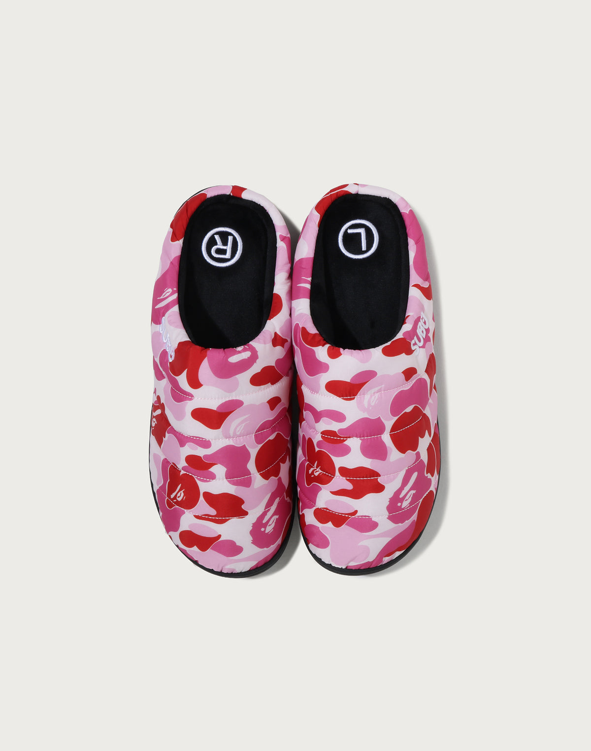BAPE X SUBU ABC CAMO PUFFER SANDALS MENS
