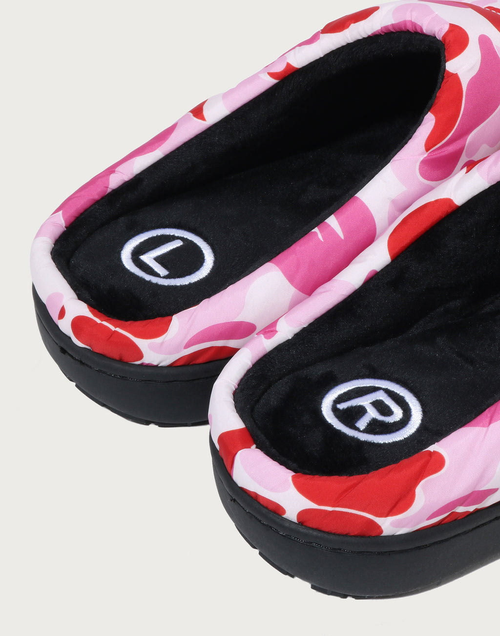 BAPE X SUBU ABC CAMO PUFFER SANDALS MENS