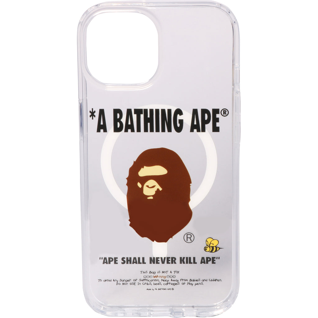 A BATHING APE IPHONE 15 CLEAR CASE | us.bape.com