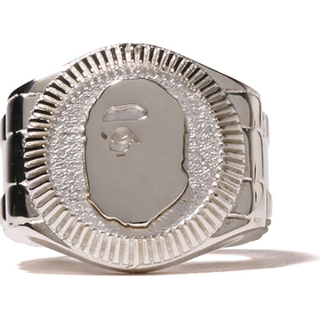APE HEAD CRYSTAL STONE RING