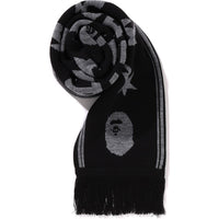 JACQUARD BAPE LOGO LONG SCARF MENS