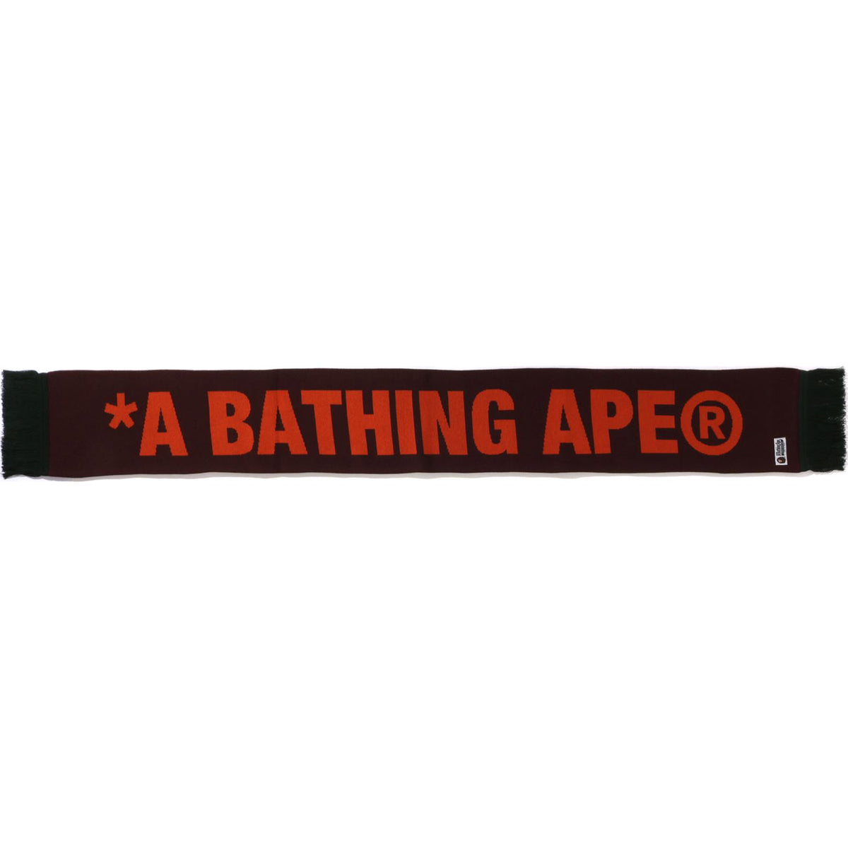 JACQUARD BAPE LOGO LONG SCARF MENS