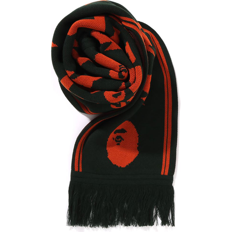 JACQUARD BAPE LOGO LONG SCARF MENS