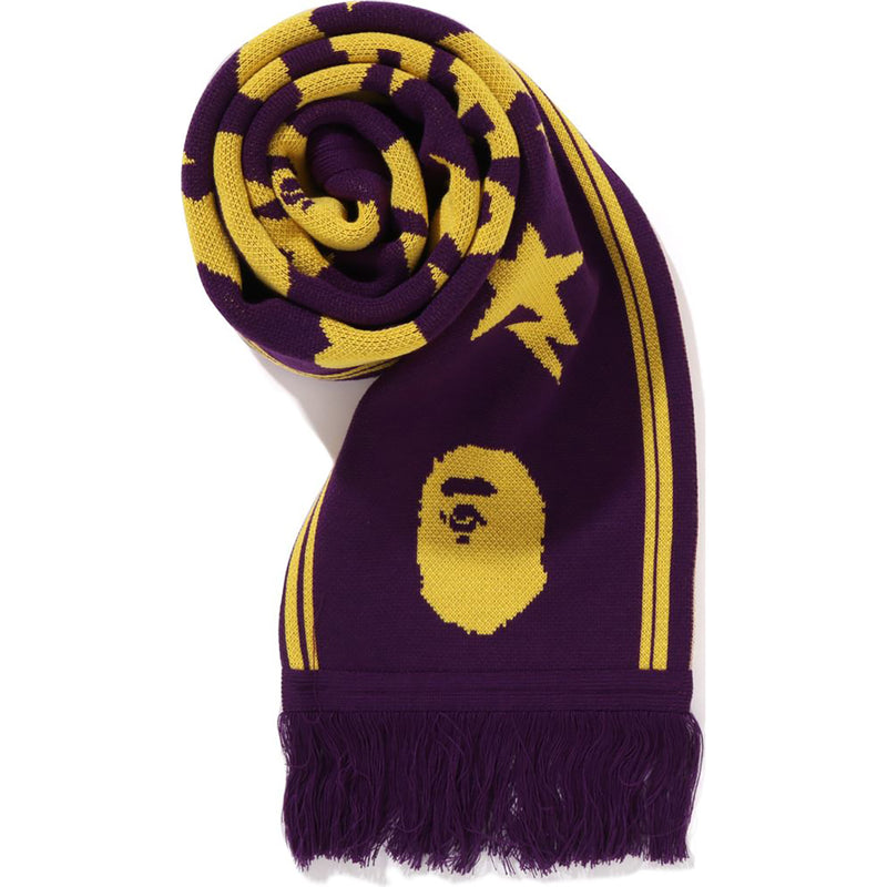 JACQUARD BAPE LOGO LONG SCARF MENS