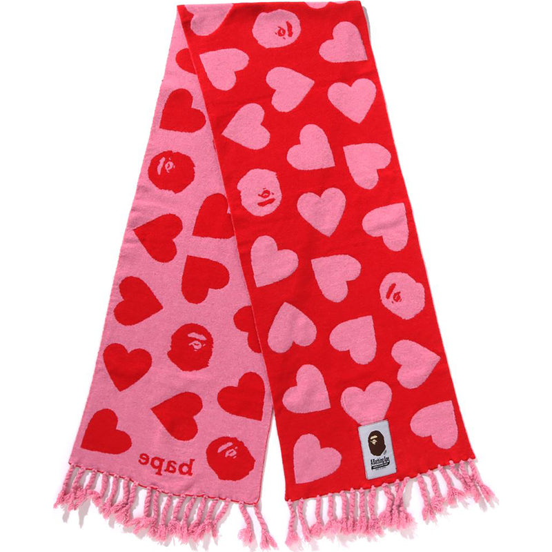 I LOVE BAPE WOOL MIX SCARF LADIES