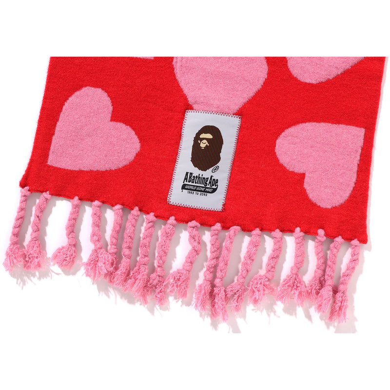 I LOVE BAPE WOOL MIX SCARF LADIES