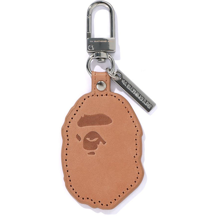 APE HEAD LEATHER KEYCHAIN