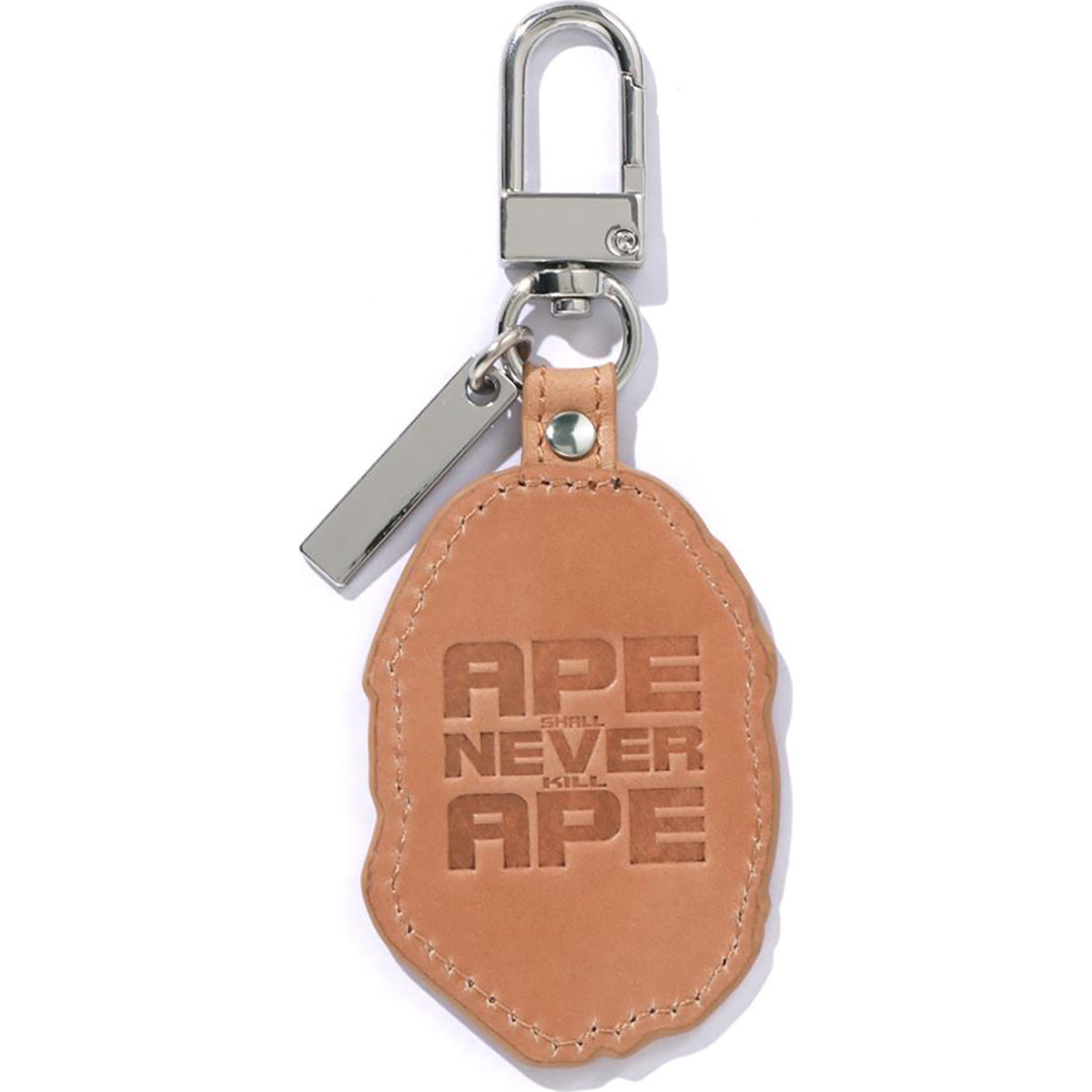 APE HEAD LEATHER KEYCHAIN