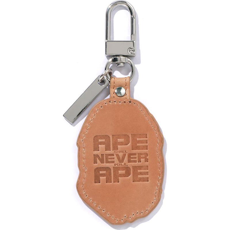 APE HEAD LEATHER KEYCHAIN