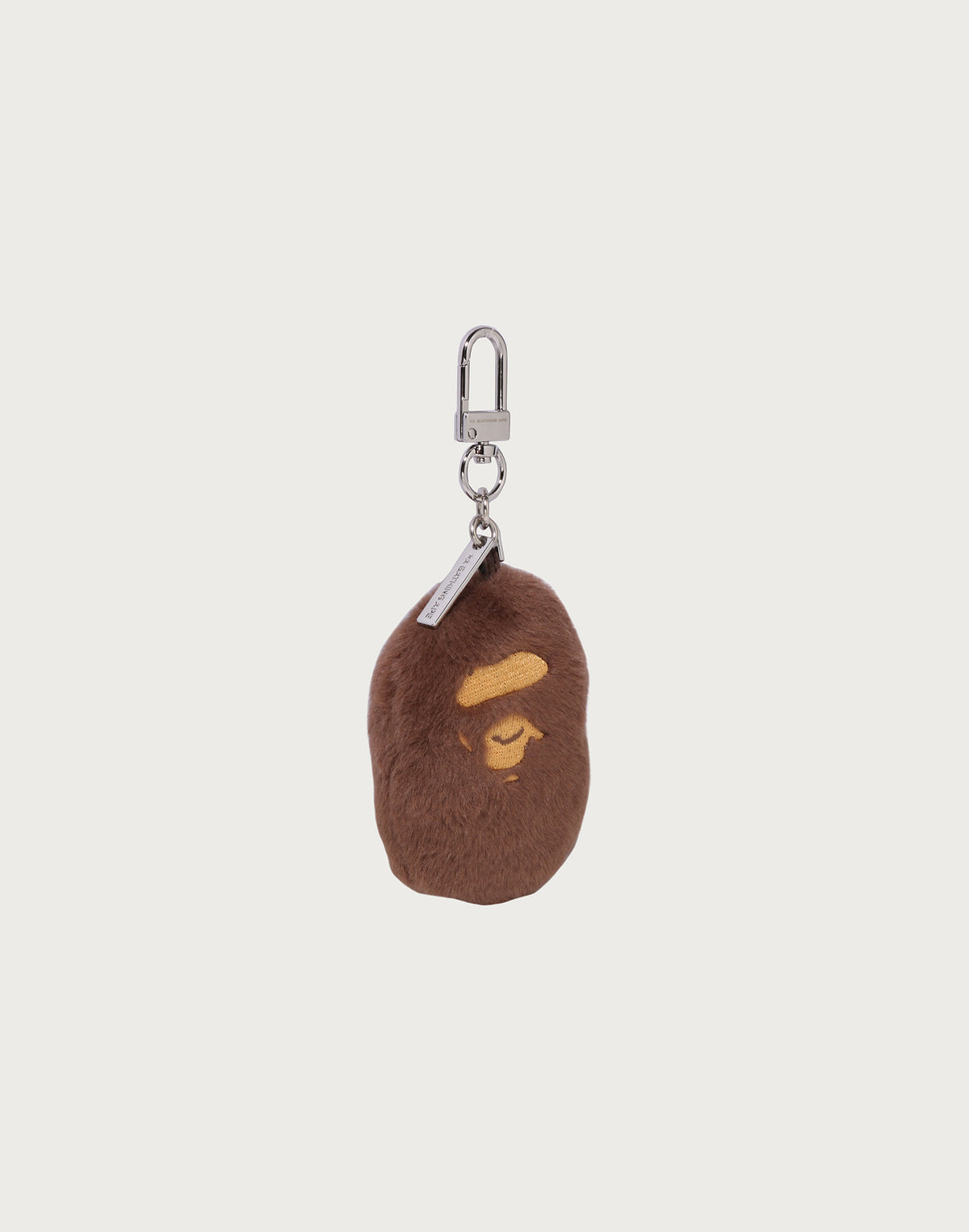 APE HEAD FAUX FUR KEYCHAIN