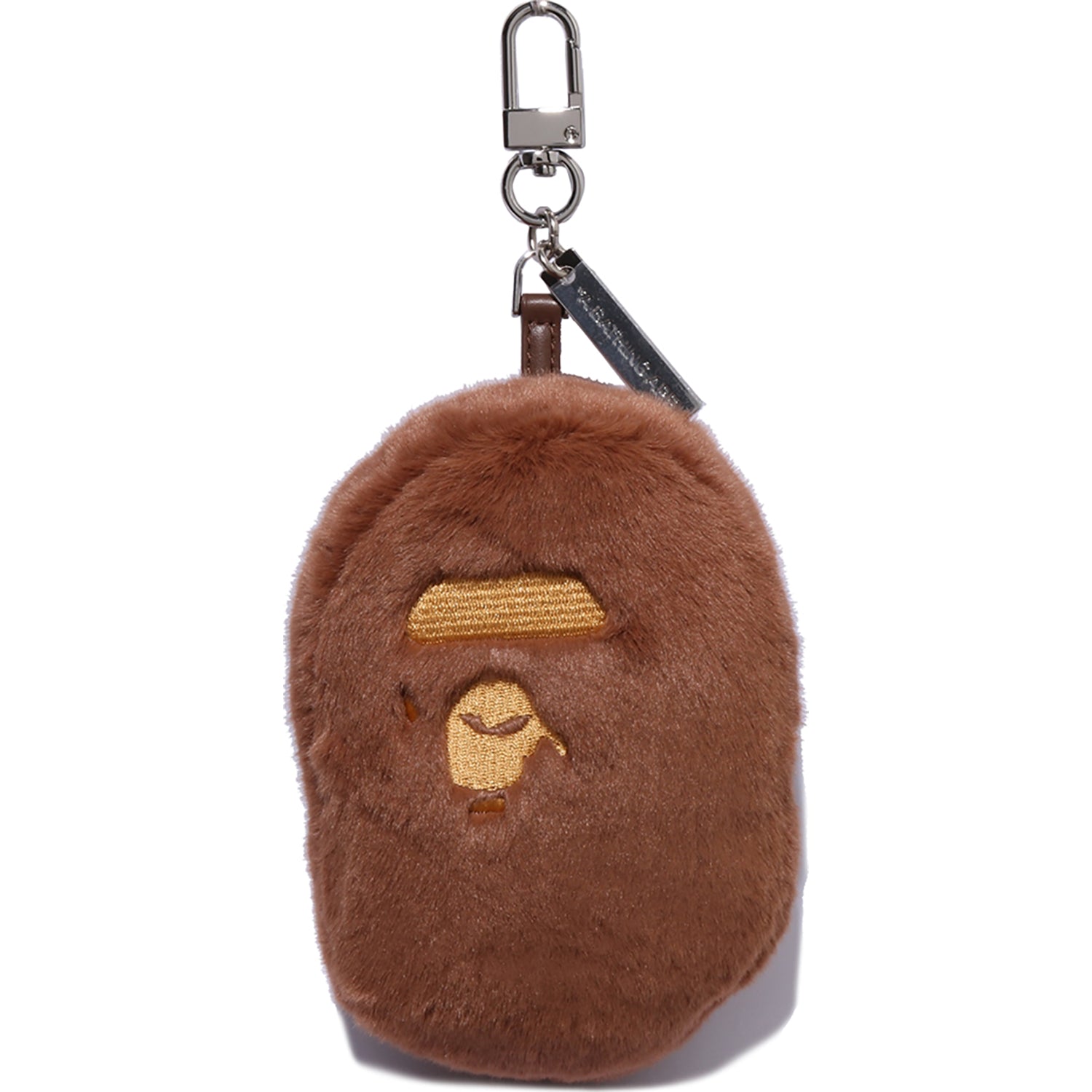 APE HEAD FAUX FUR KEYCHAIN
