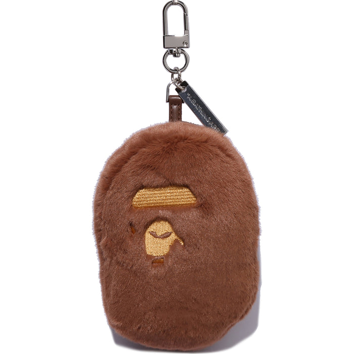 APE HEAD FAUX FUR KEYCHAIN