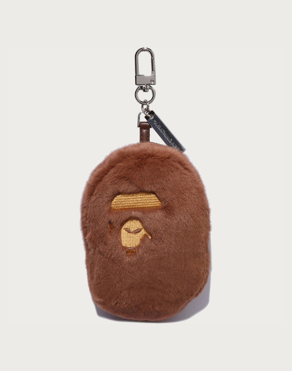 APE HEAD FAUX FUR KEYCHAIN