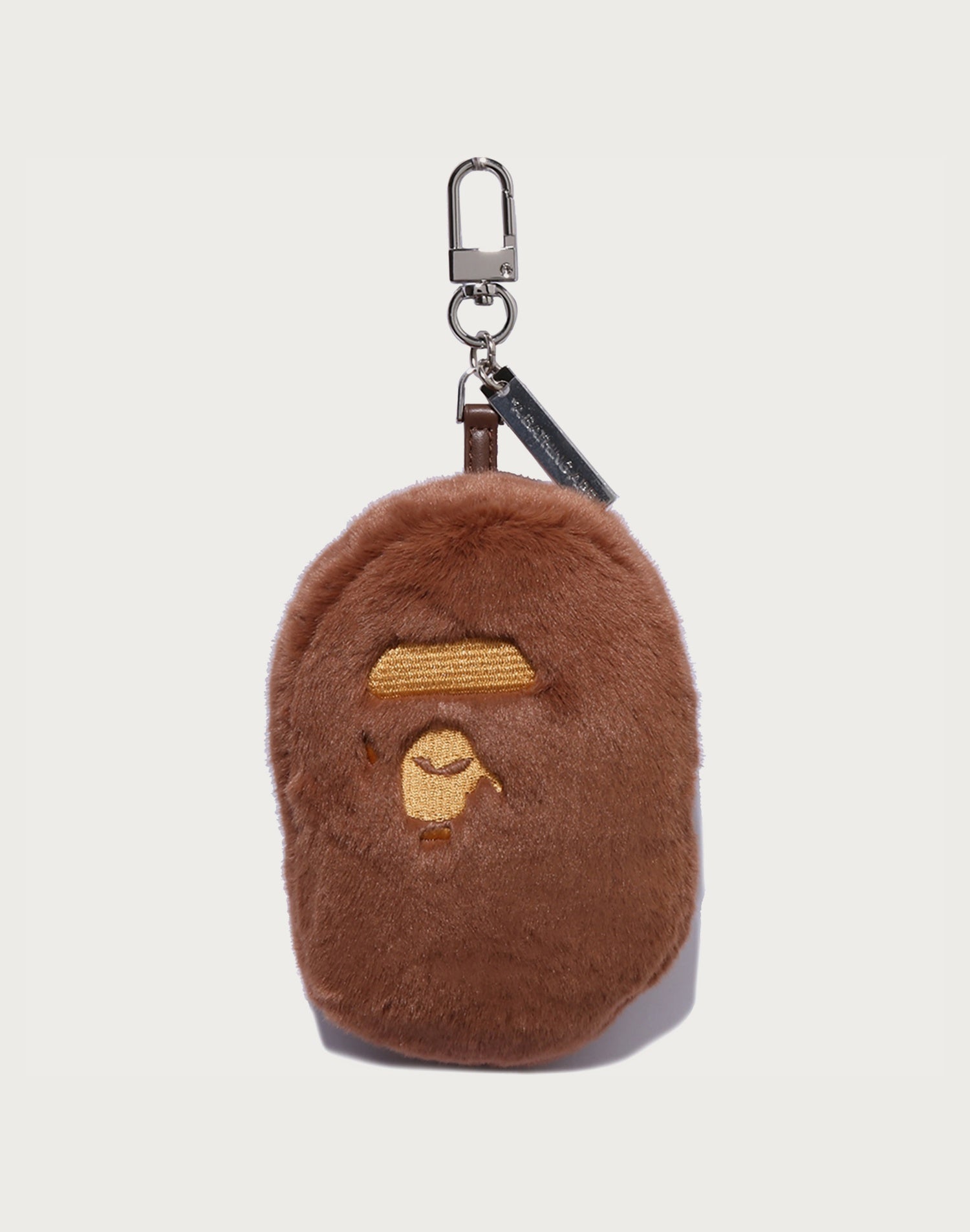 APE HEAD FAUX FUR KEYCHAIN