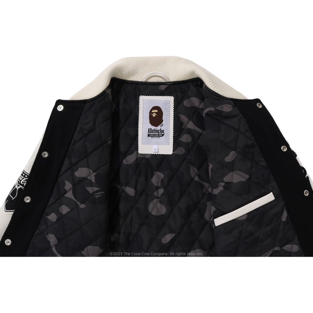 BAPE X COCA-COLA VARSITY JACKET MENS | us.bape.com