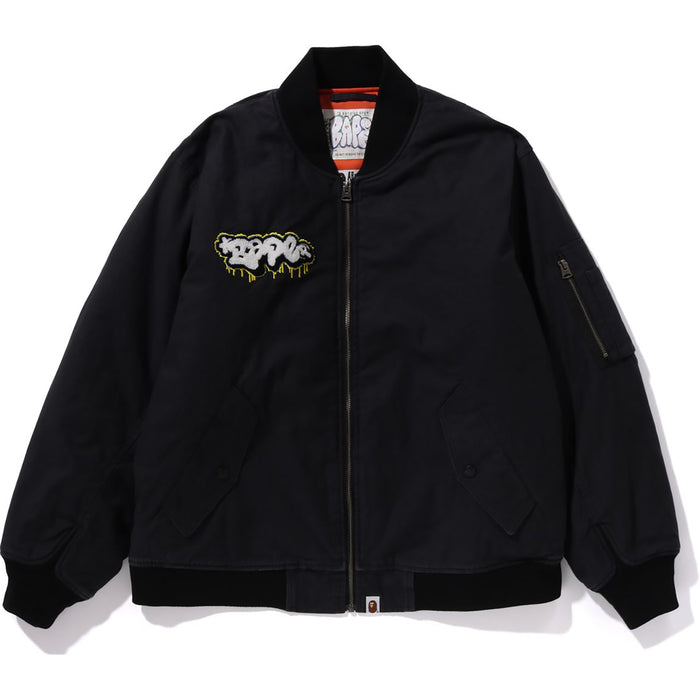 GRAFFITI BOMBER JACKET RELAXED FIT MENS