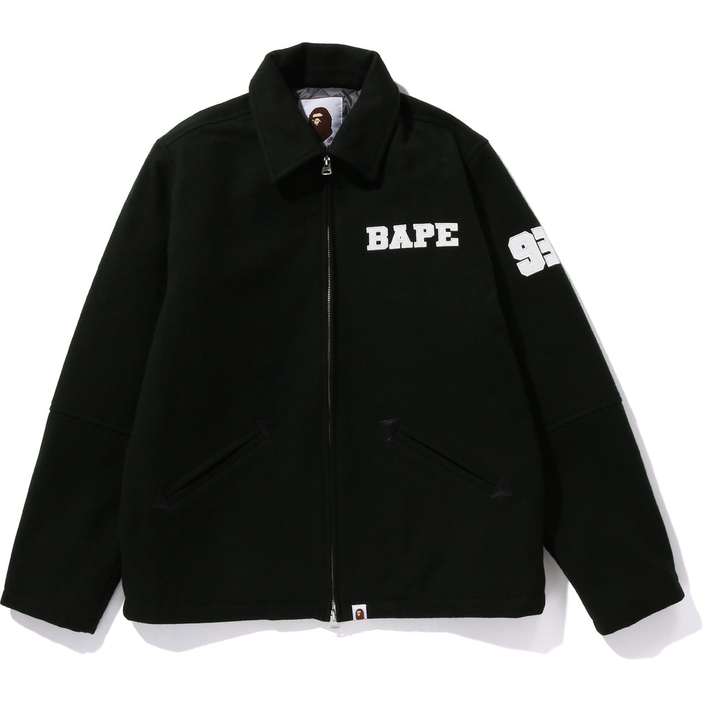 BAPE MELTON ZIP JACKET M RELAX MENS | us.bape.com