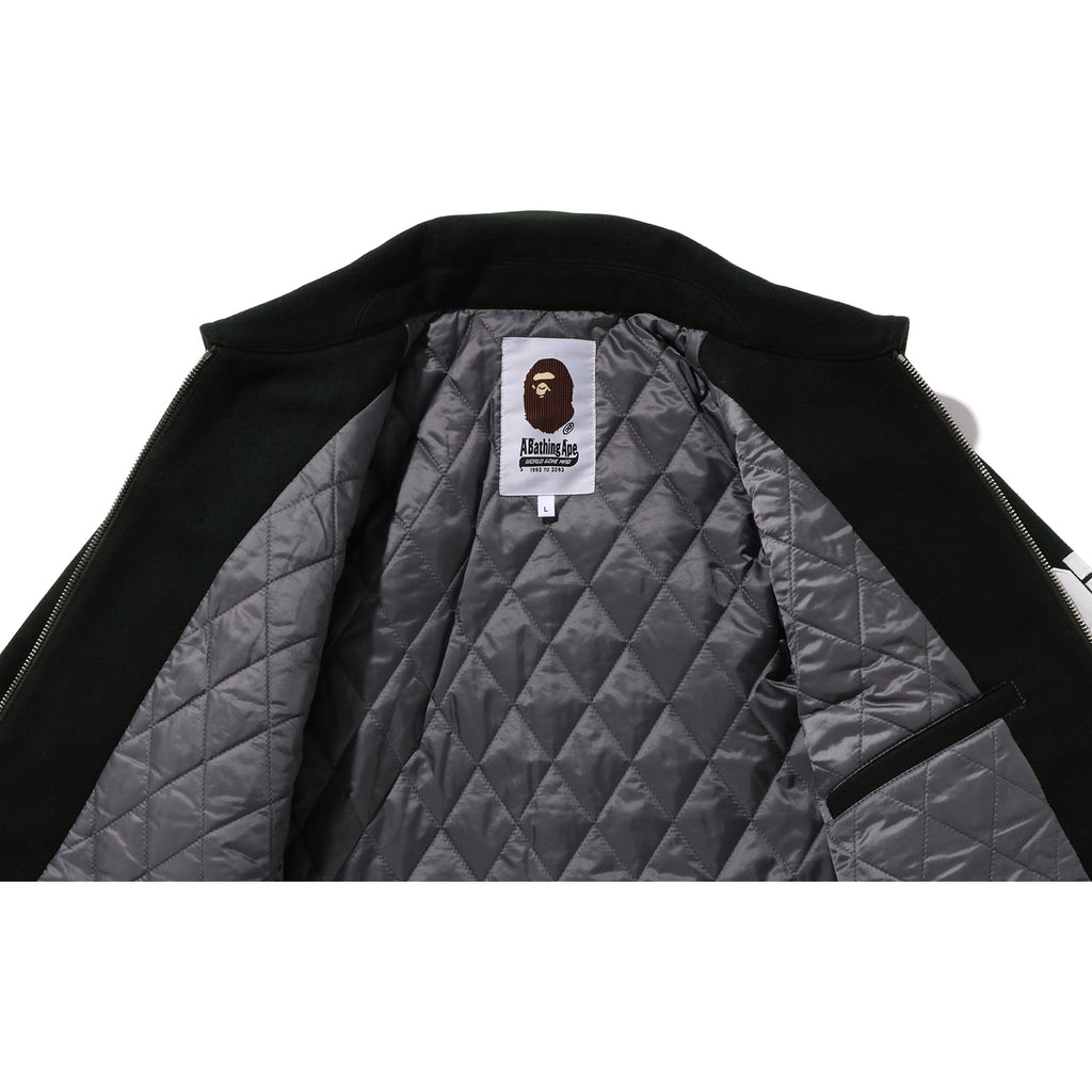 BAPE MELTON ZIP JACKET M RELAX MENS