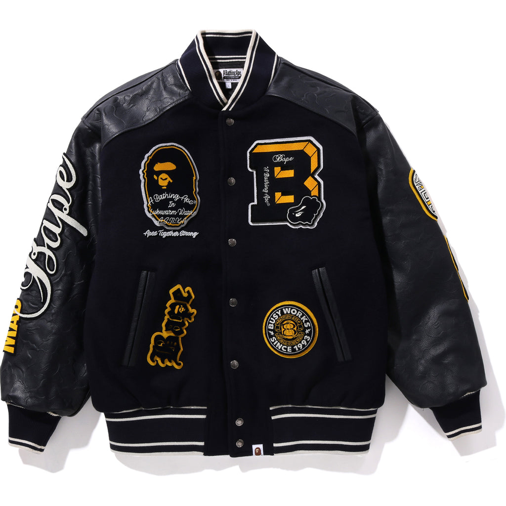 BAPE PATCH VARSITY JACKET MENS | us.bape.com