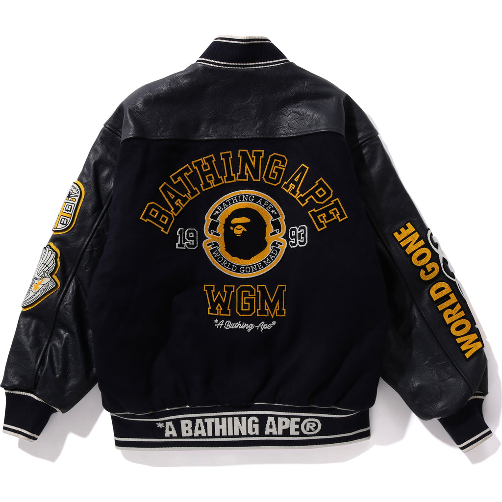 BAPE PATCH VARSITY JACKET MENS | us.bape.com