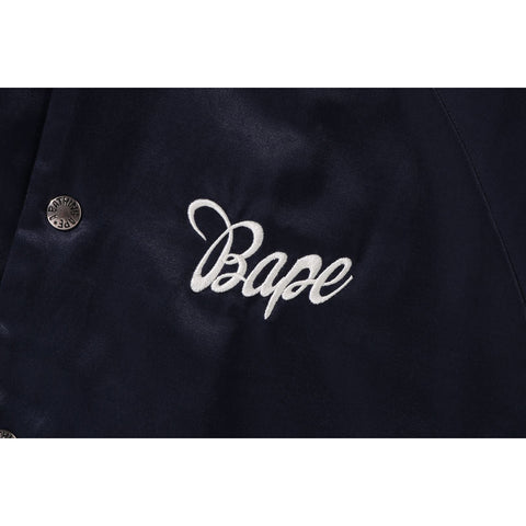 BAPE SATIN VARSITY JACKET LADIES