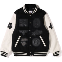 BAPE X SWAROVSKI - DETACHABLE HOODIE VARSITY JACKET MENS