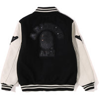 BAPE X SWAROVSKI - DETACHABLE HOODIE VARSITY JACKET MENS
