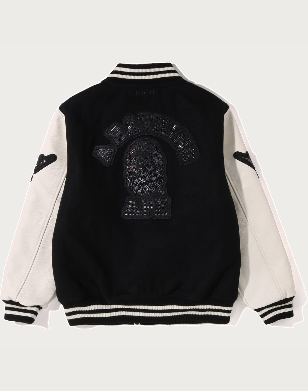 BAPE X SWAROVSKI - DETACHABLE HOODIE VARSITY JACKET MENS