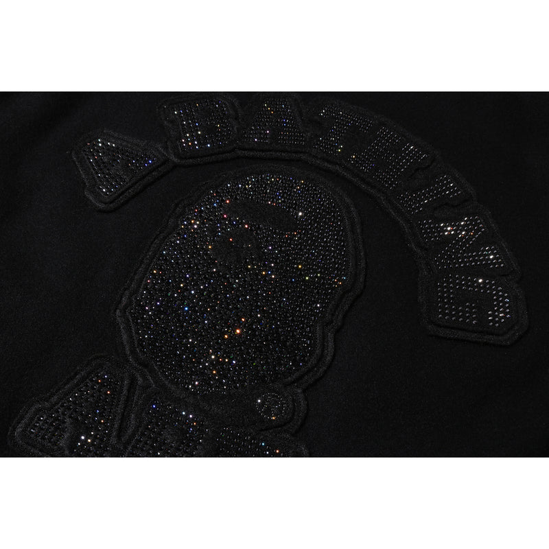 BAPE X SWAROVSKI - DETACHABLE HOODIE VARSITY JACKET MENS
