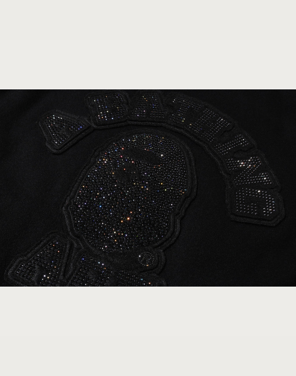 BAPE X SWAROVSKI - DETACHABLE HOODIE VARSITY JACKET MENS