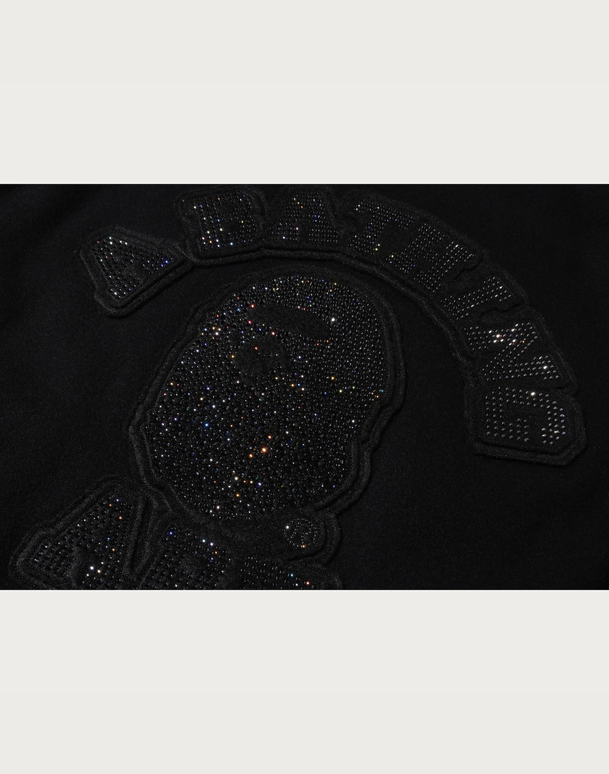 BAPE X SWAROVSKI - DETACHABLE HOODIE VARSITY JACKET MENS