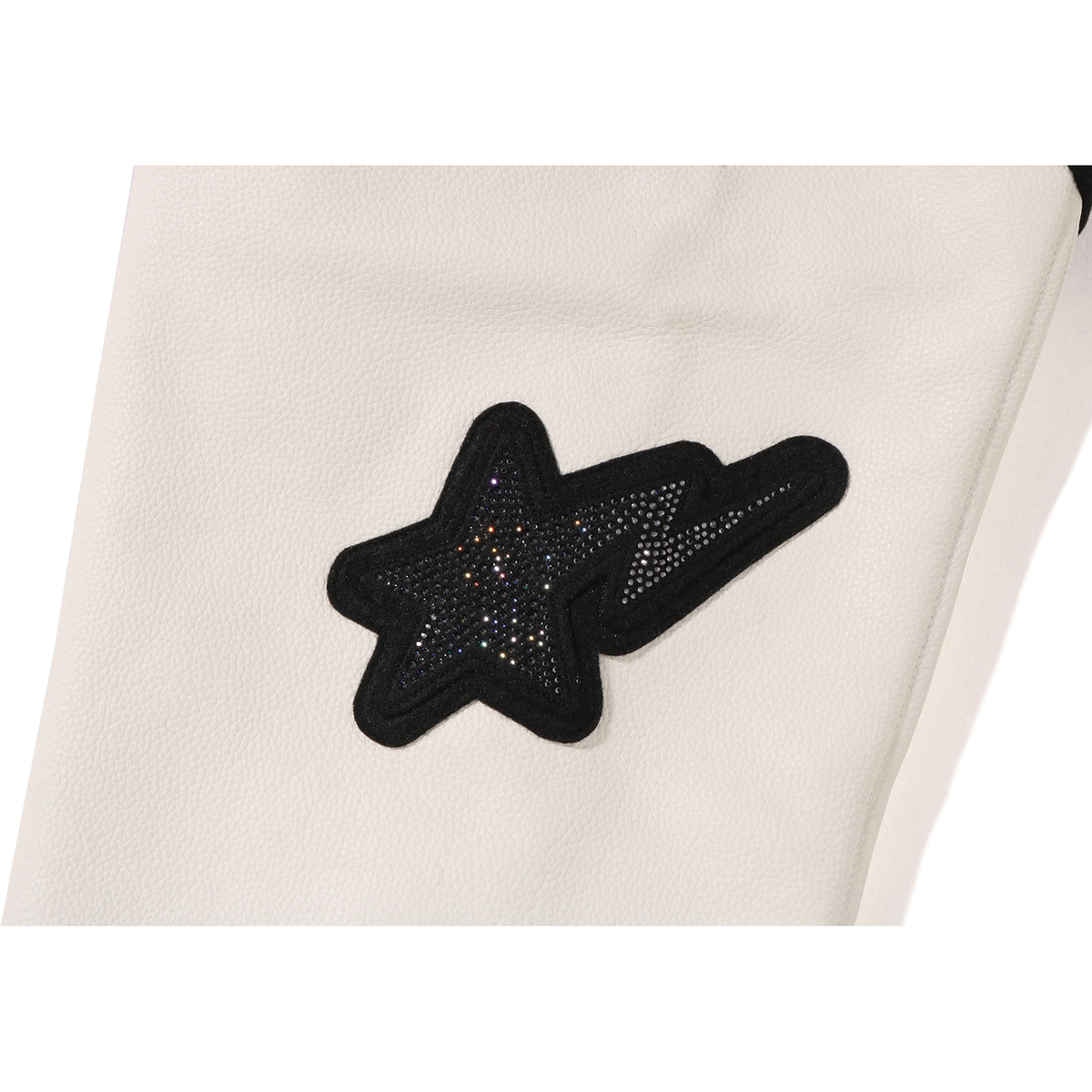 BAPE X SWAROVSKI - DETACHABLE HOODIE VARSITY JACKET MENS