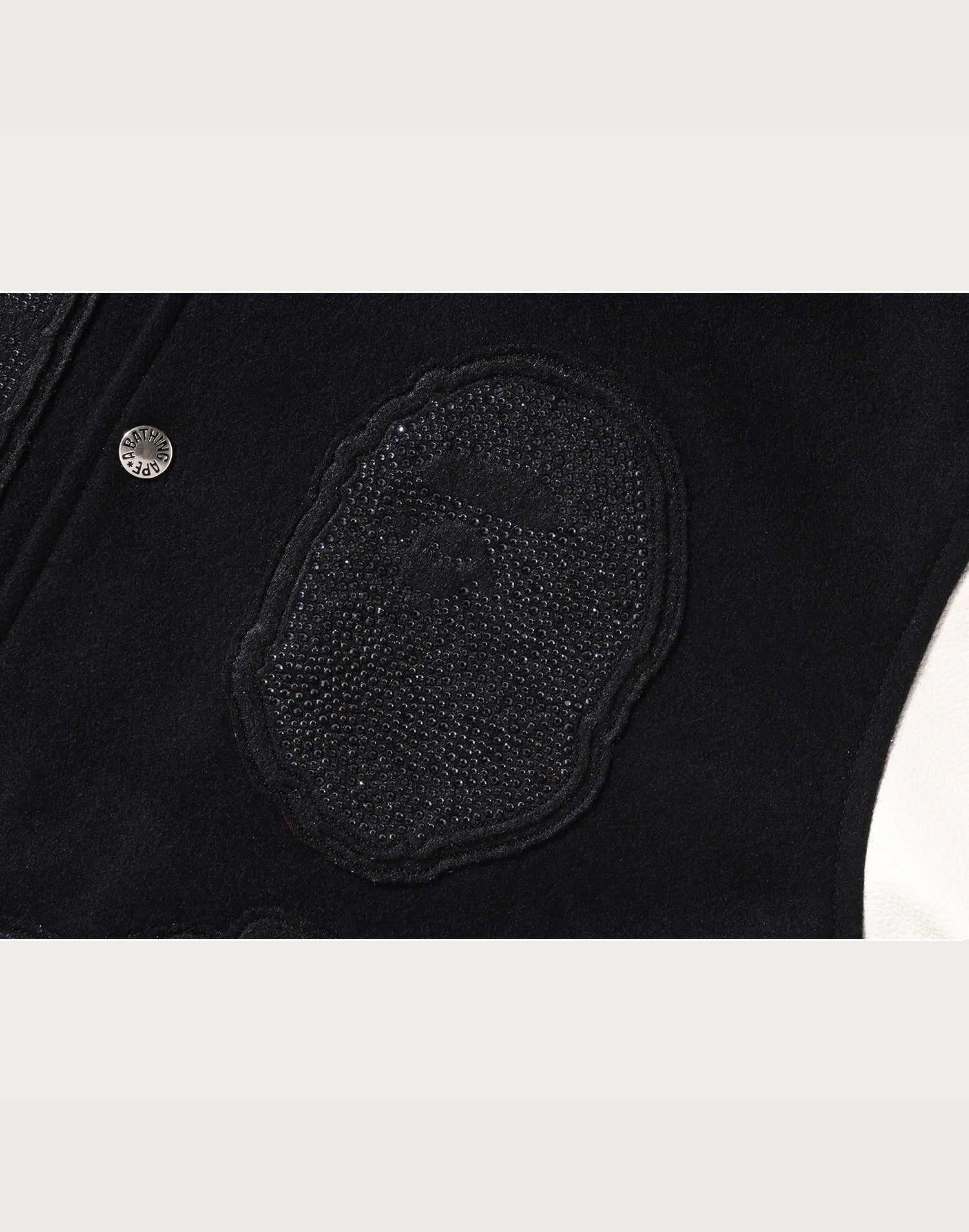 BAPE X SWAROVSKI - DETACHABLE HOODIE VARSITY JACKET MENS