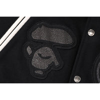 BAPE X SWAROVSKI - DETACHABLE HOODIE VARSITY JACKET MENS