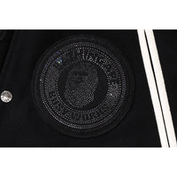 BAPE X SWAROVSKI - DETACHABLE HOODIE VARSITY JACKET MENS