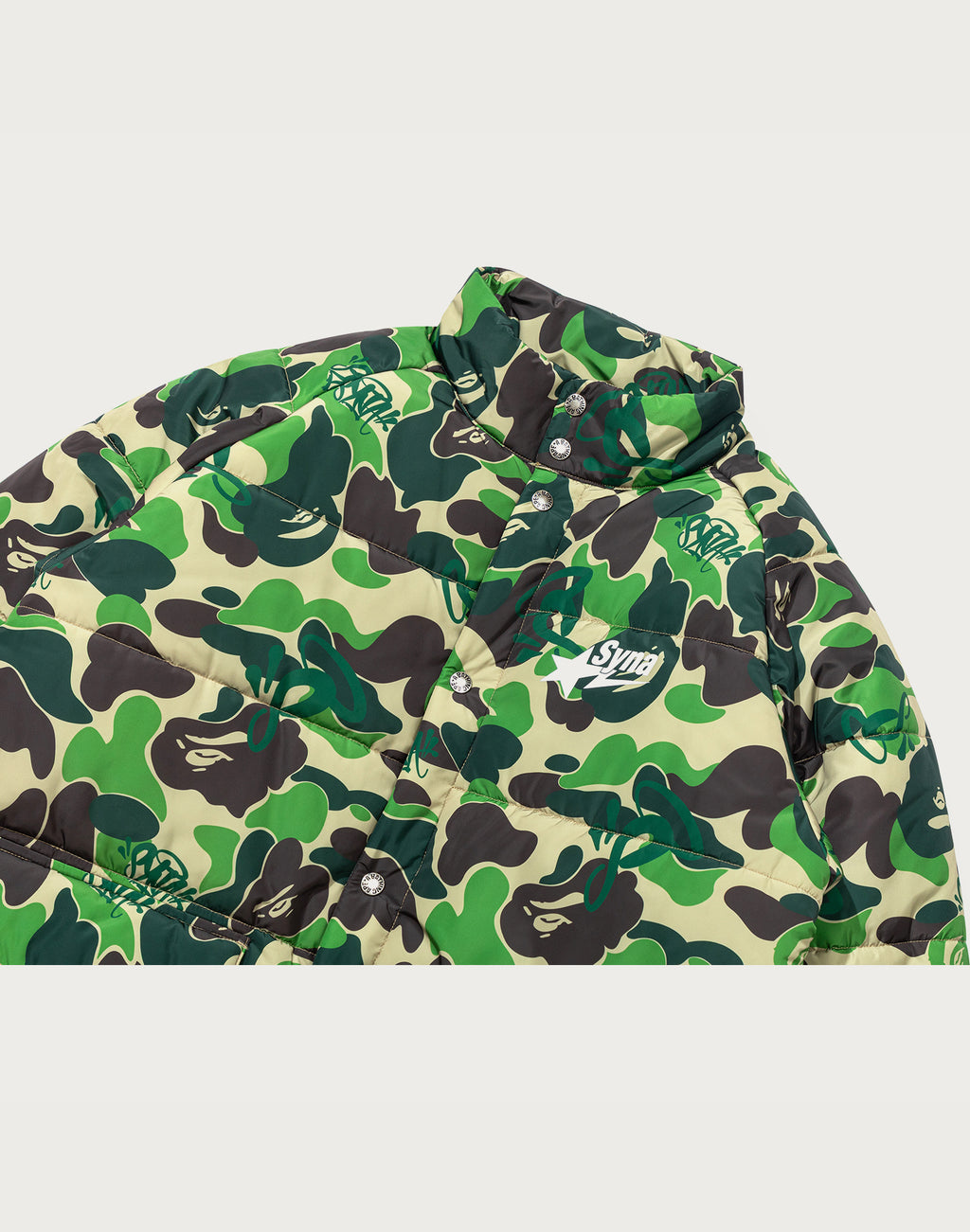 BAPE X SPOTIFY BY CENTRAL CEE CAMO PUFFER JACKET MENS