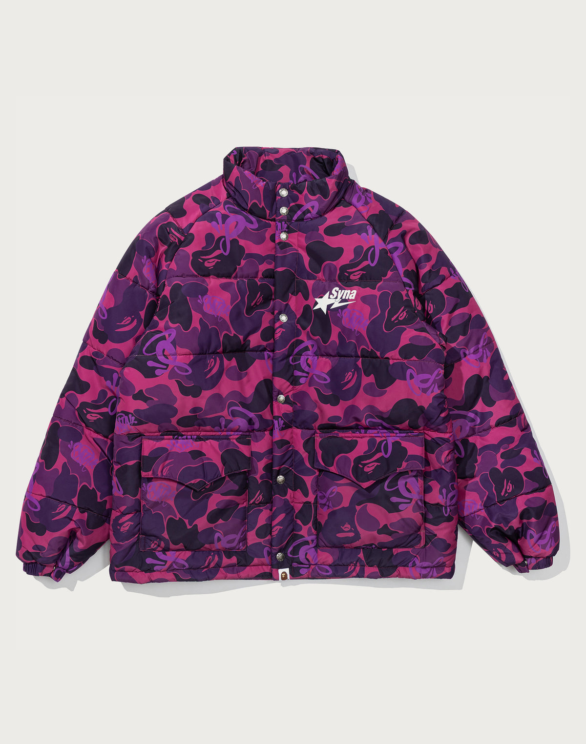 BAPE X SPOTIFY BY CENTRAL CEE CAMO PUFFER JACKET MENS