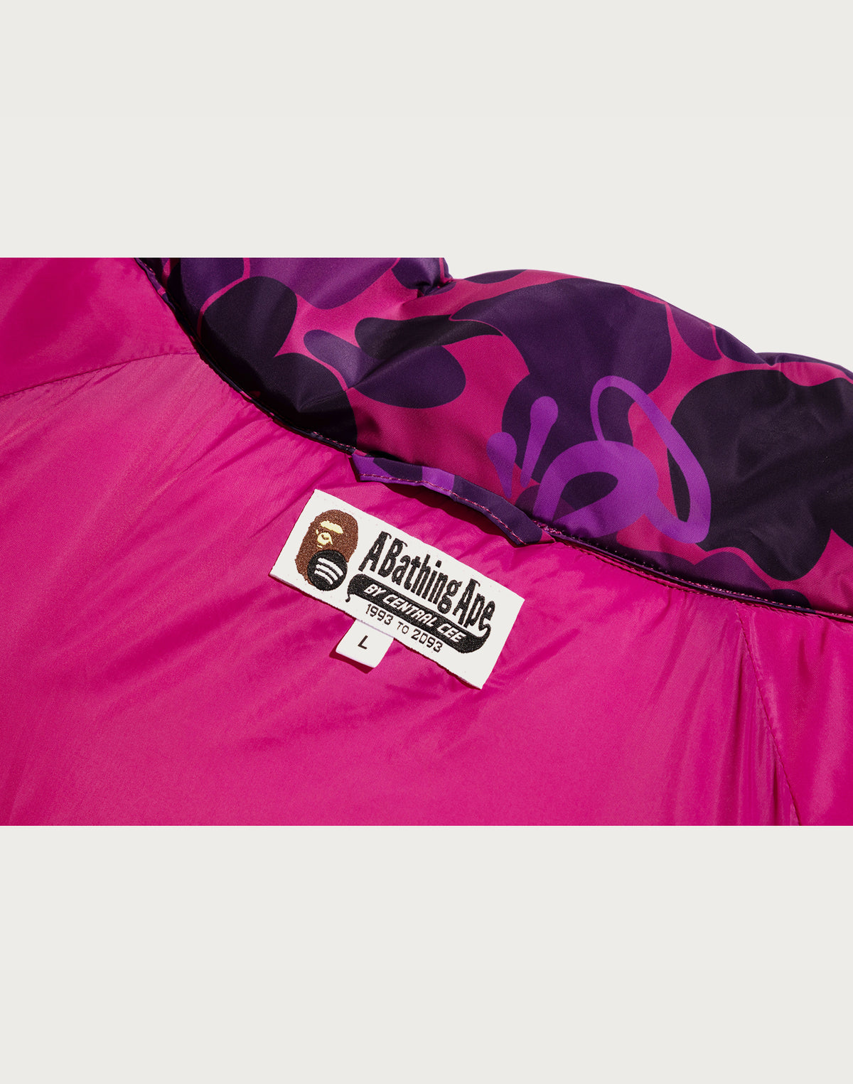 BAPE X SPOTIFY BY CENTRAL CEE CAMO PUFFER JACKET MENS
