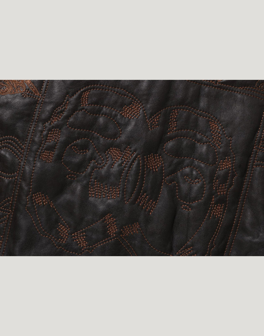 MULTI LOGO QUILTED LEATHER BOMBER JACKET MENS