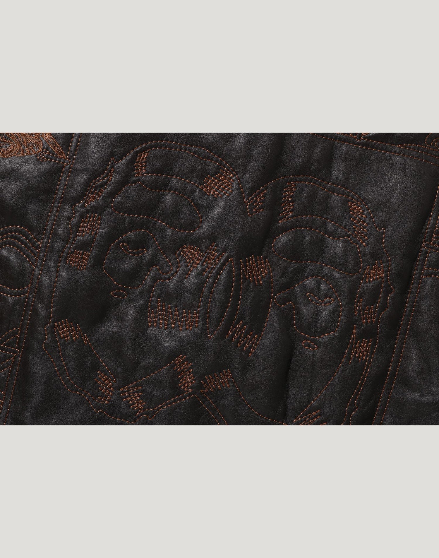MULTI LOGO QUILTED LEATHER BOMBER JACKET MENS