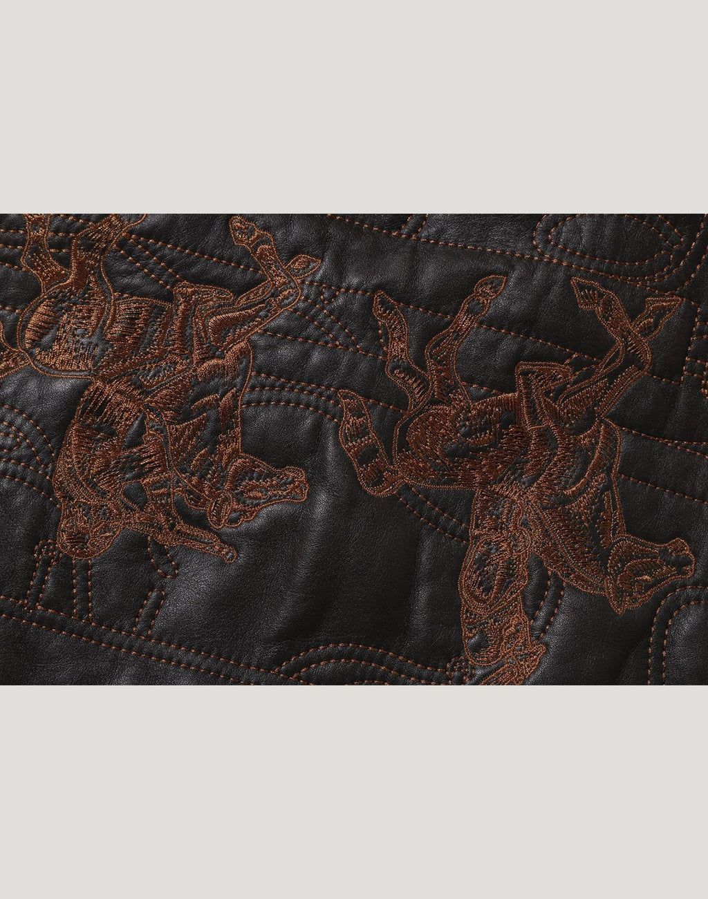 MULTI LOGO QUILTED LEATHER BOMBER JACKET MENS