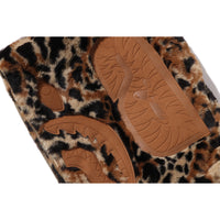 WILD LEOPARD PATTERN FAUX FUR SHARK FULL ZIP JACKET MENS