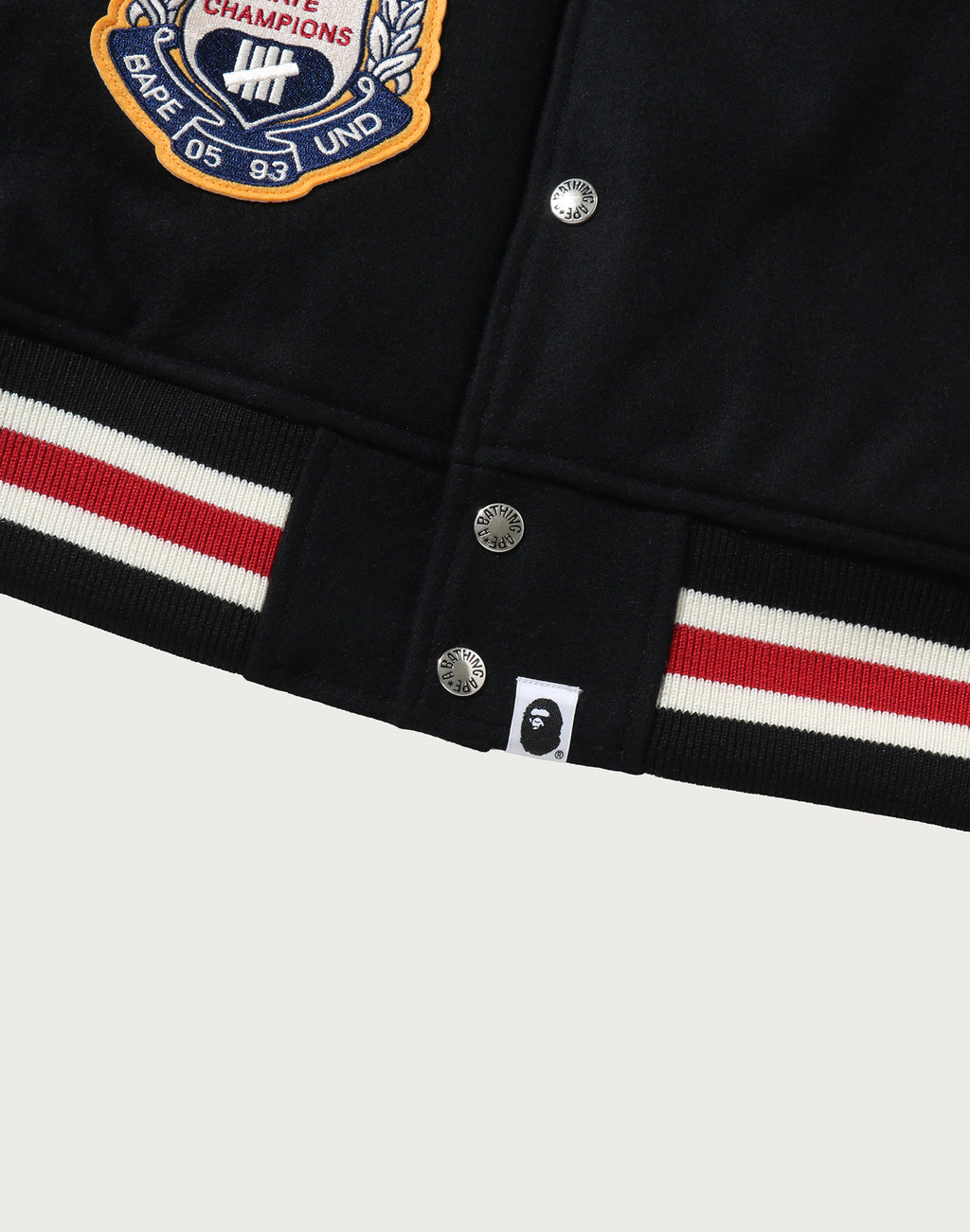 BAPE X UNDFTD VARSITY JACKET MENS